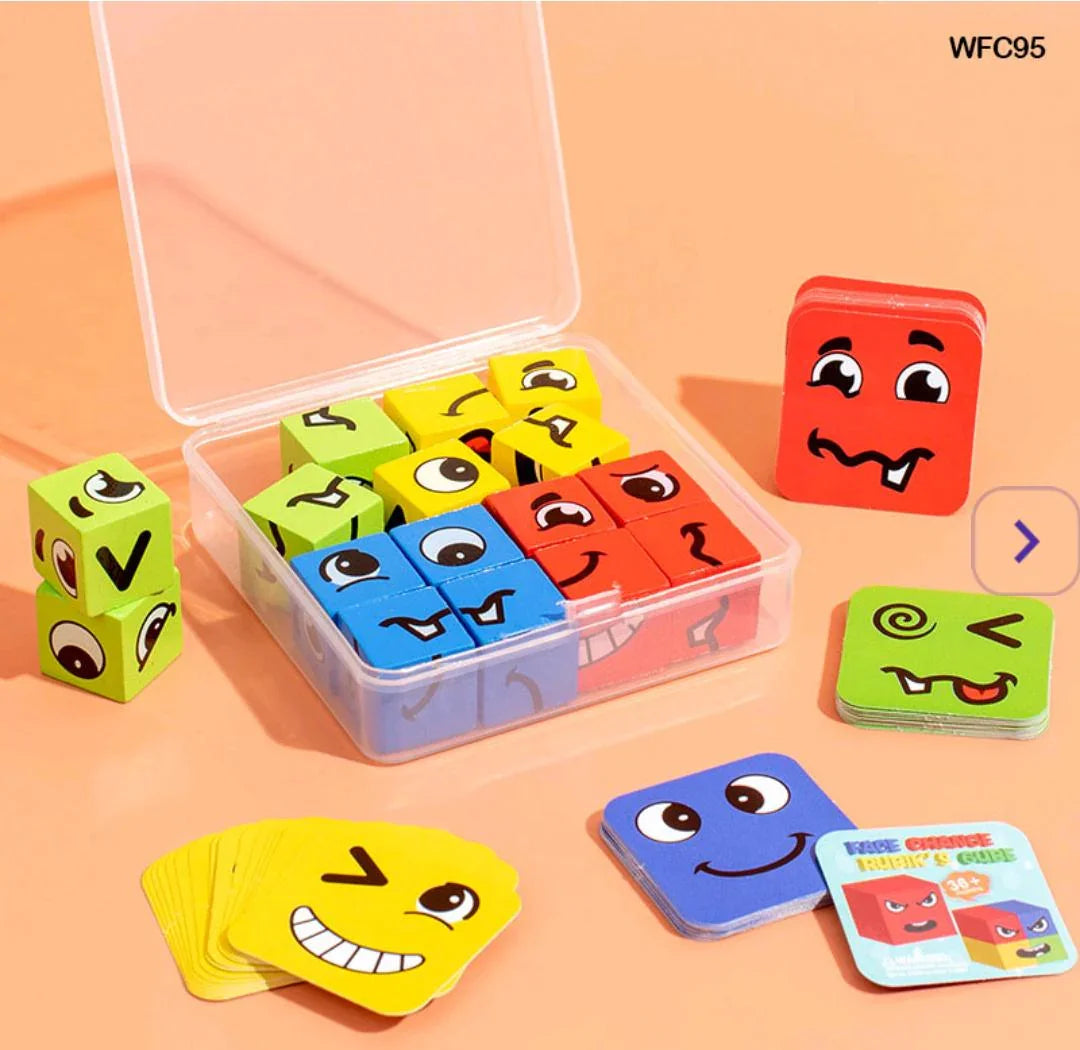 Wt Face Change Rubiks Cube 9.5X9.5Cm Pp Box (Wfc95)
