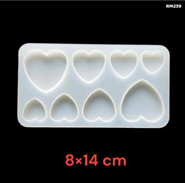 Rm239 Silicon 8 Cavity Heart Mold