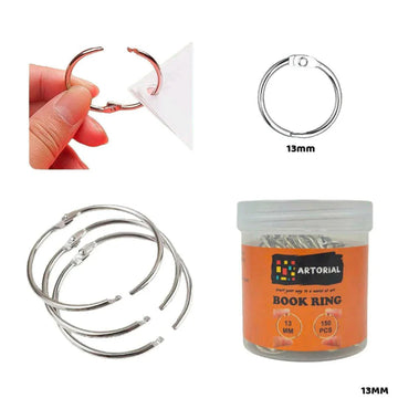 13Mm Book Ring Silver 150Pc (13Mm)