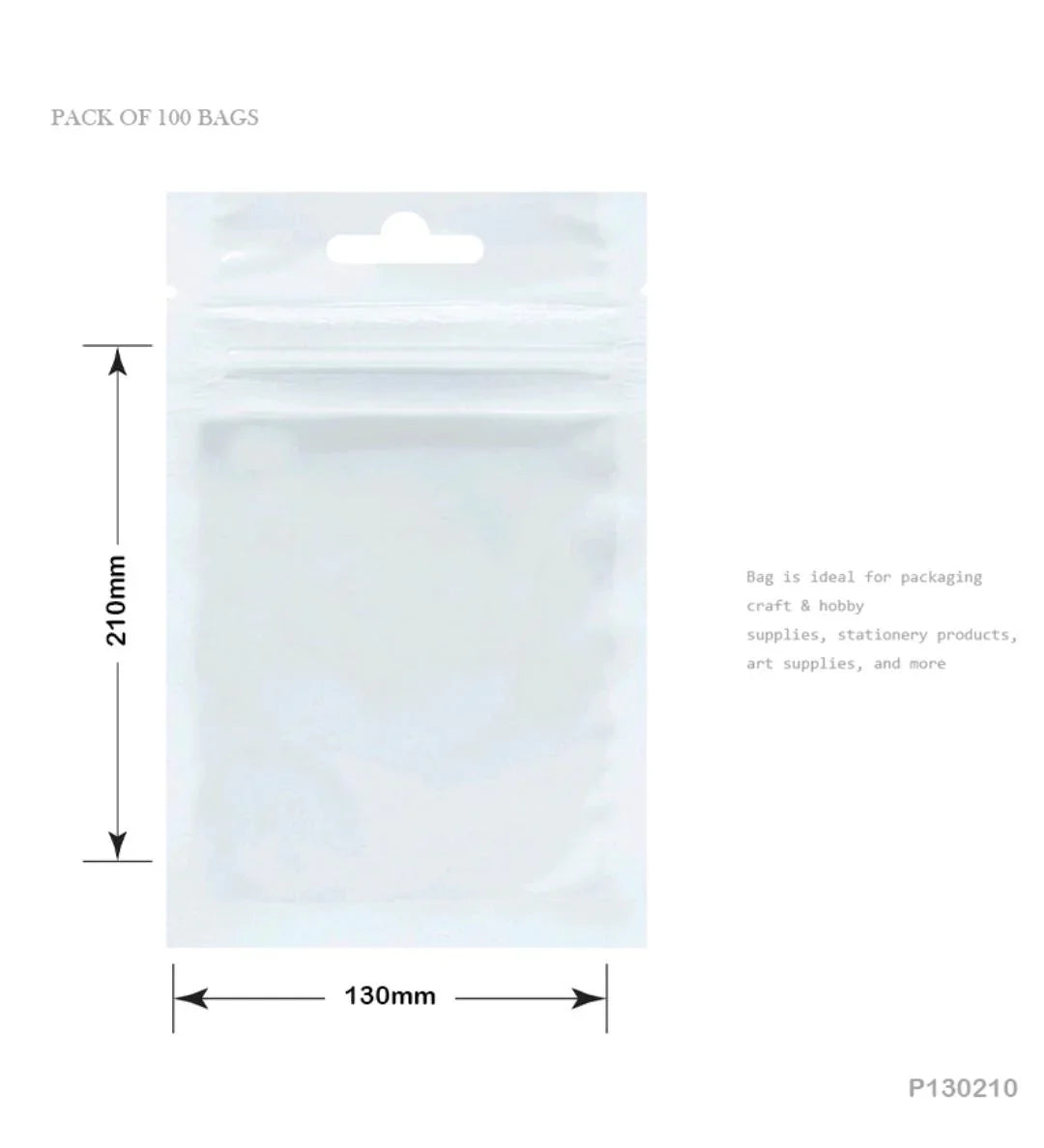 Pp Bag 130X210Mm 100Pcs P130210