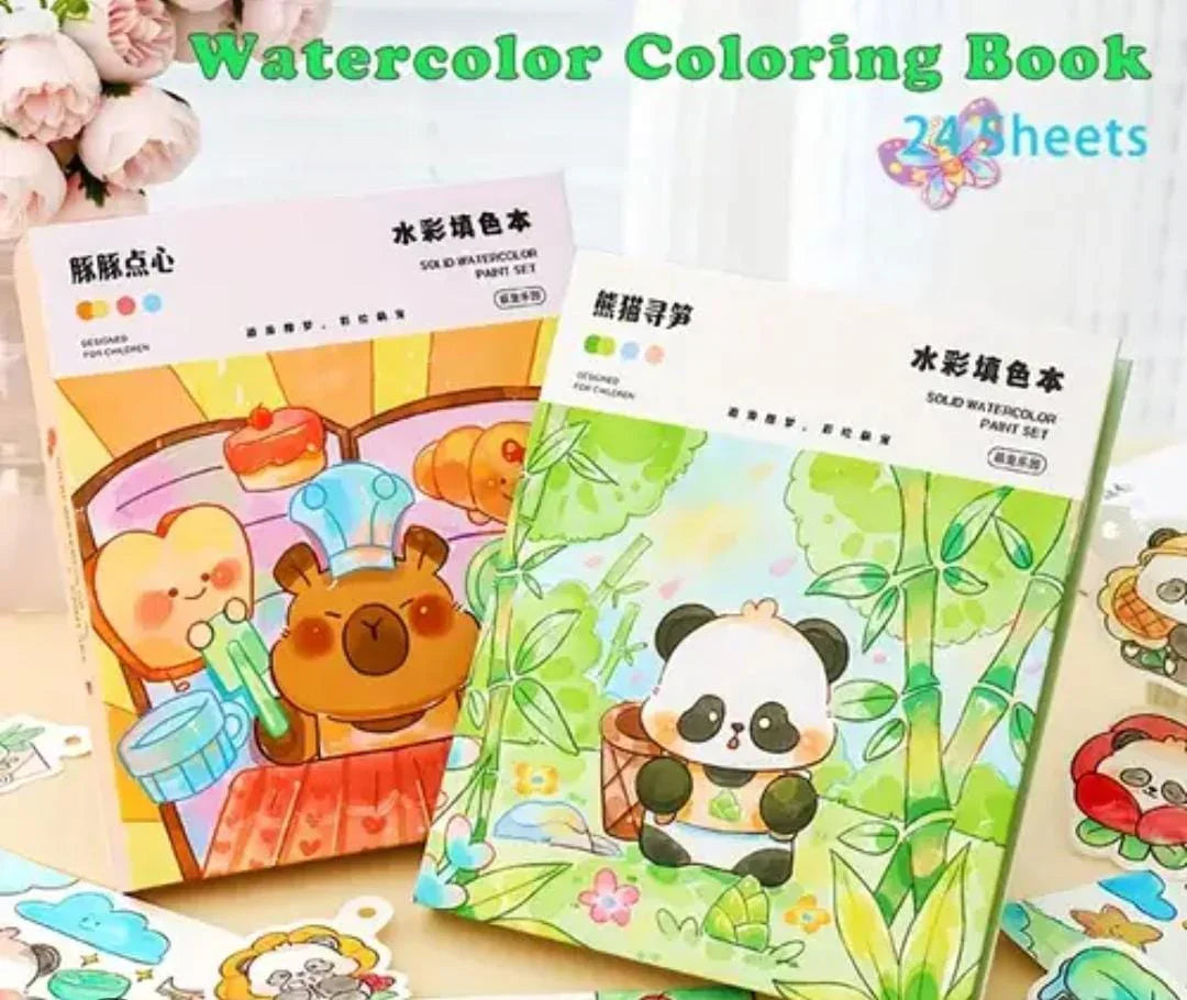 Premium Watercolouring Book for Kids l Return Gift l summer Activity l Pack Of 1 book