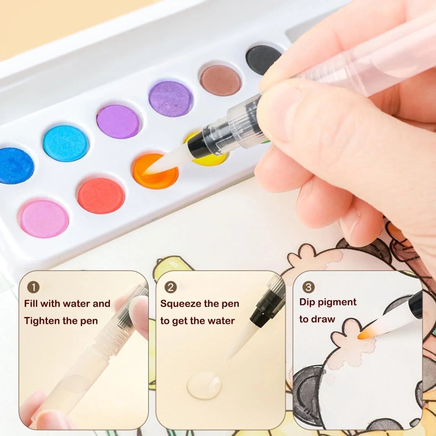 Premium Watercolouring Book for Kids l Return Gift l summer Activity l Pack Of 1 book