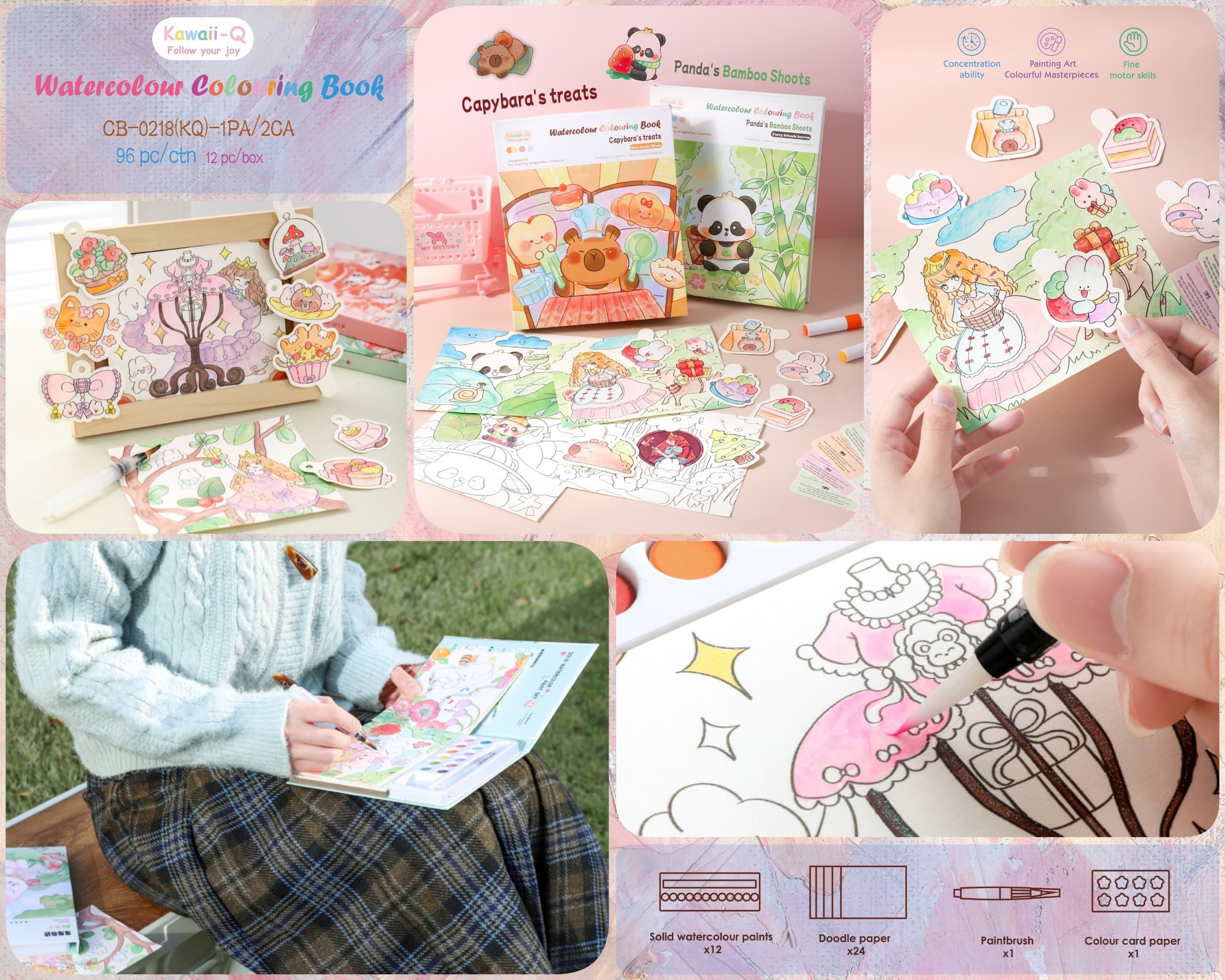 Premium Watercolouring Book for Kids l Return Gift l summer Activity l Pack Of 1 book