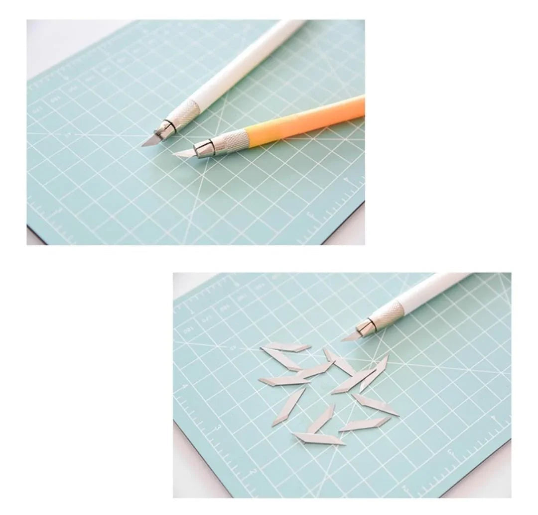 Essential Craft Tools Combo Kit: A5 Cutting Mat, Precision Knife & Steel Ruler