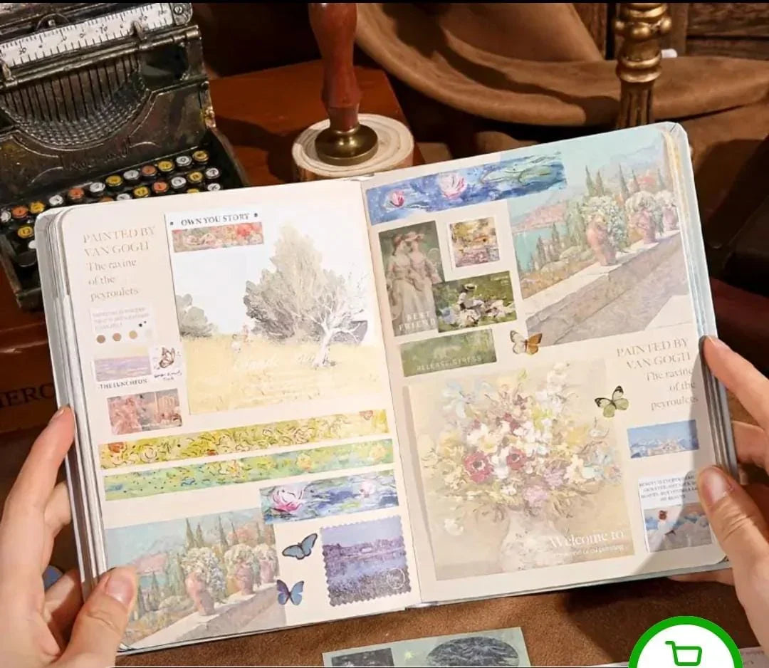 () Premium butterfly JUMBO journaling kit for 365 DAYS includes diary, tapes, stickers & sheets