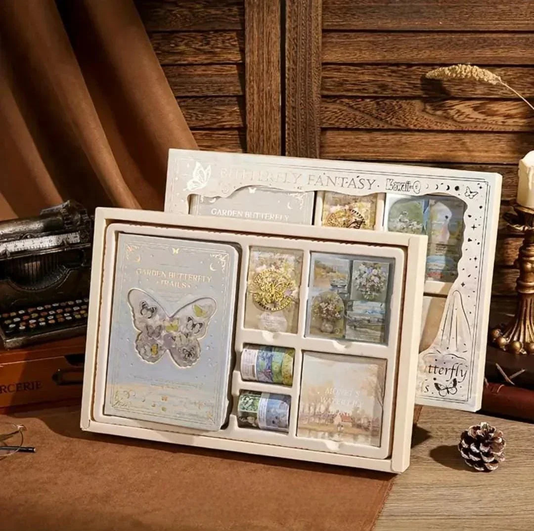 () Premium butterfly JUMBO journaling kit for 365 DAYS includes diary, tapes, stickers & sheets