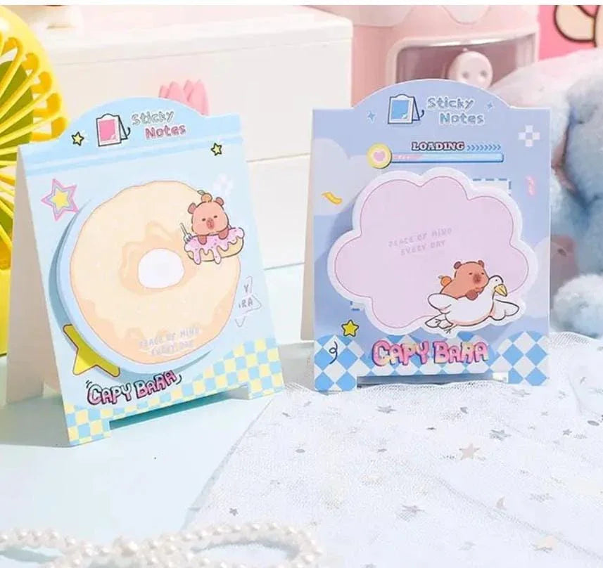 – Cute Capybara Sticky Notes (30 Sheets per Pack)