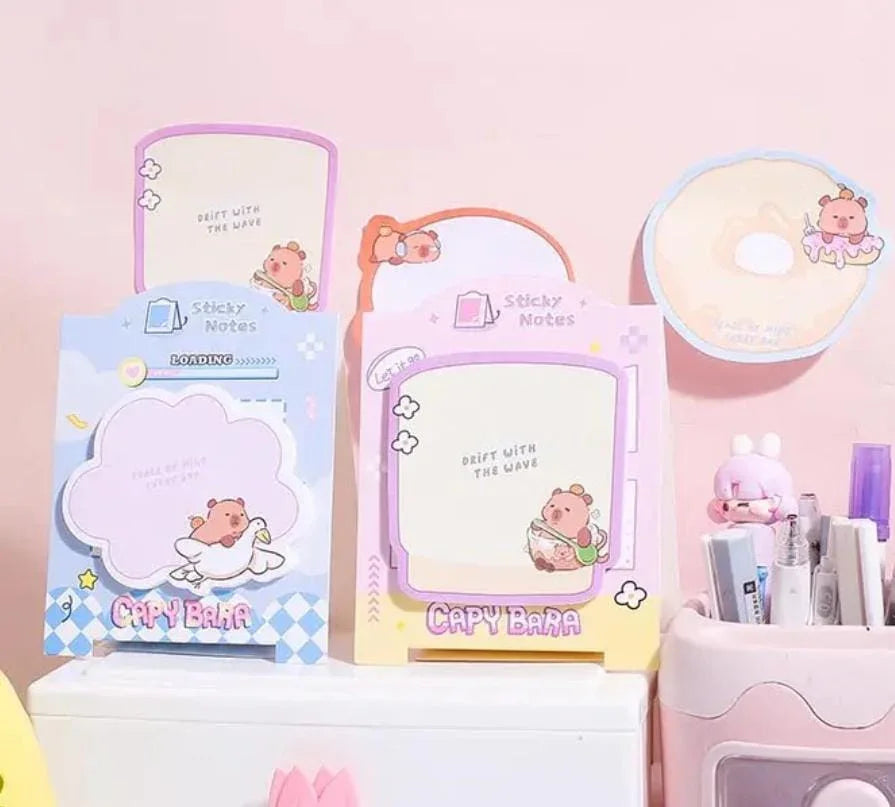– Cute Capybara Sticky Notes (30 Sheets per Pack)