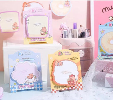 – Cute Capybara Sticky Notes (30 Sheets per Pack)