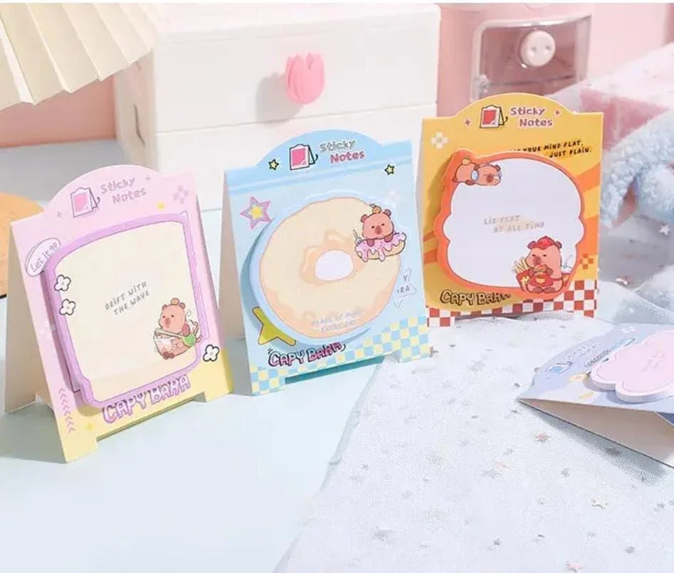– Cute Capybara Sticky Notes (30 Sheets per Pack)