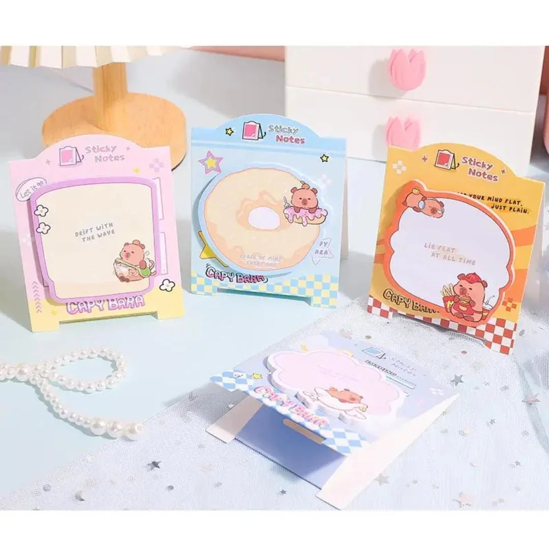 – Cute Capybara Sticky Notes (30 Sheets per Pack)