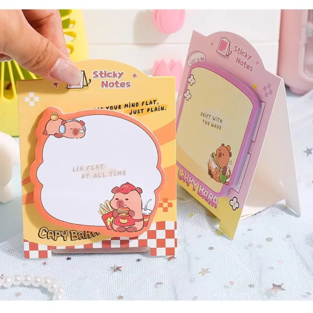 – Cute Capybara Sticky Notes (30 Sheets per Pack)