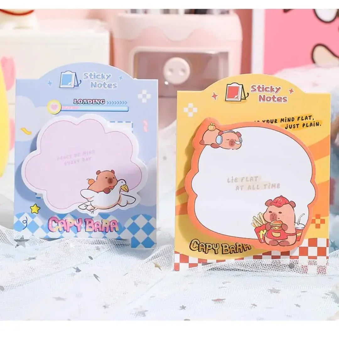 – Cute Capybara Sticky Notes (30 Sheets per Pack)