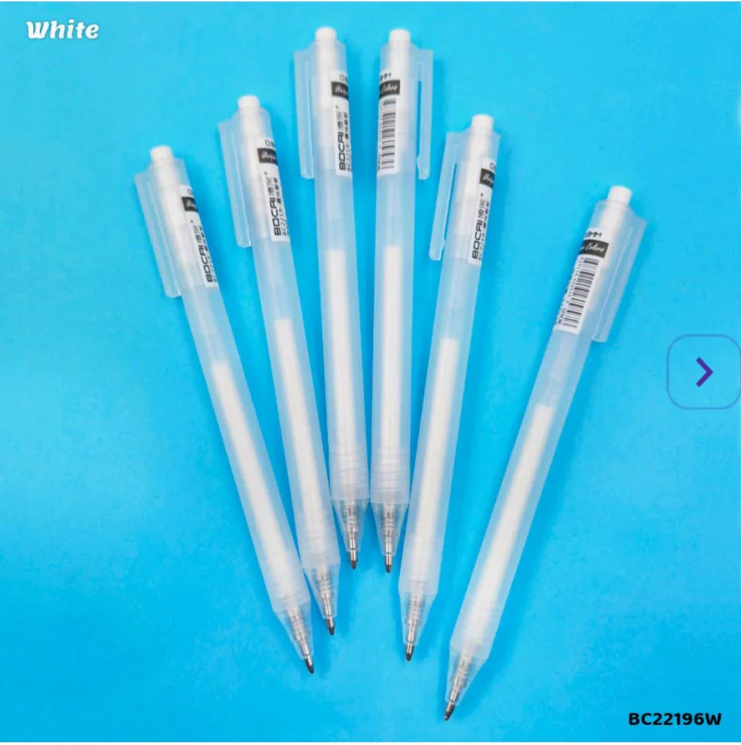 Bc22196W White Pen 0.8Mm 6Pcs