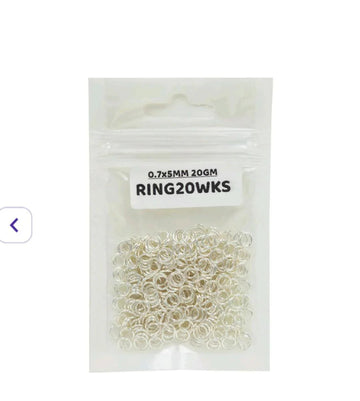 Jump Ring 0.7X5Mm 20Gm Wk Silver (Ring20Wks)