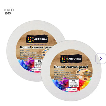 Ao Canvas Board Round  6 Inch (1043)