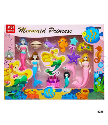 8238 Mermaid Princess Eraser 1 Set
