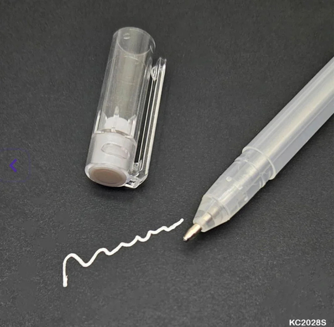 Kc2028S-12Pcs Highlight Pen Silver 0.8Mm