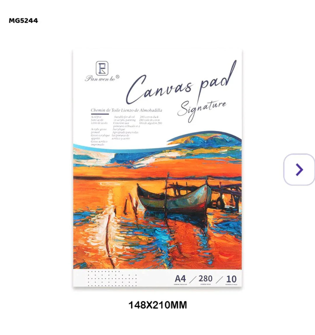 Mg5244 A5 148X210Mm Canvas Pad 10 Sheets 280Gm