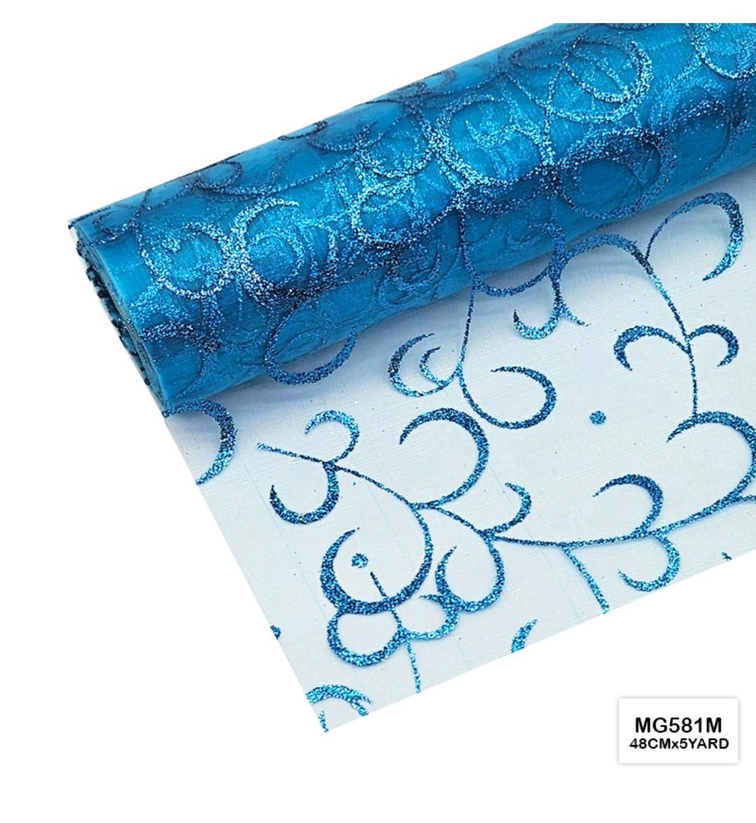 Mg581M Glittery Designed Net Roll