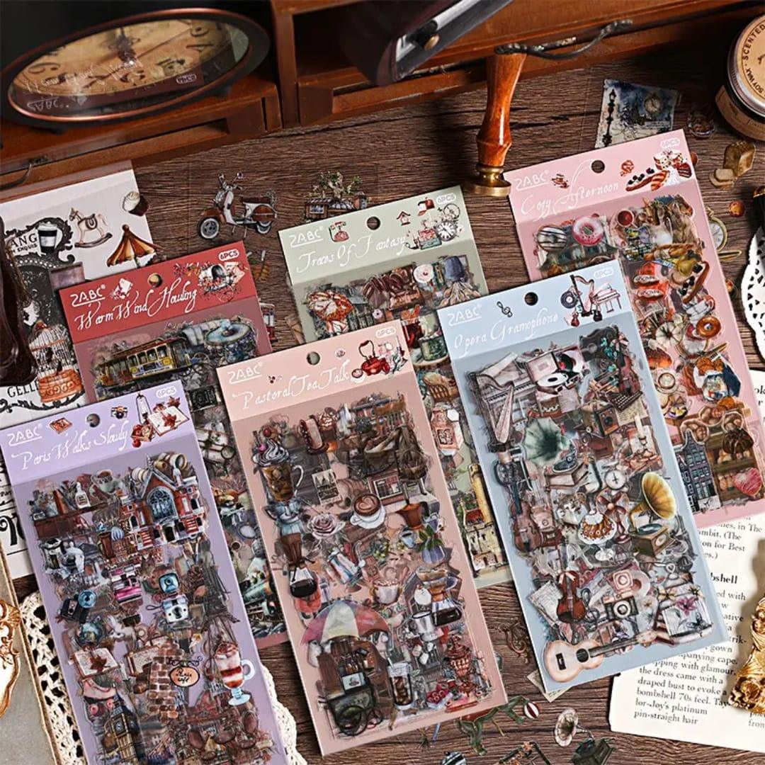Premium Fantasy-Themed Journaling Stickers – Pack of 6 Sheets – Magical Aesthetic Stickers for Scrapbooking & Planners
