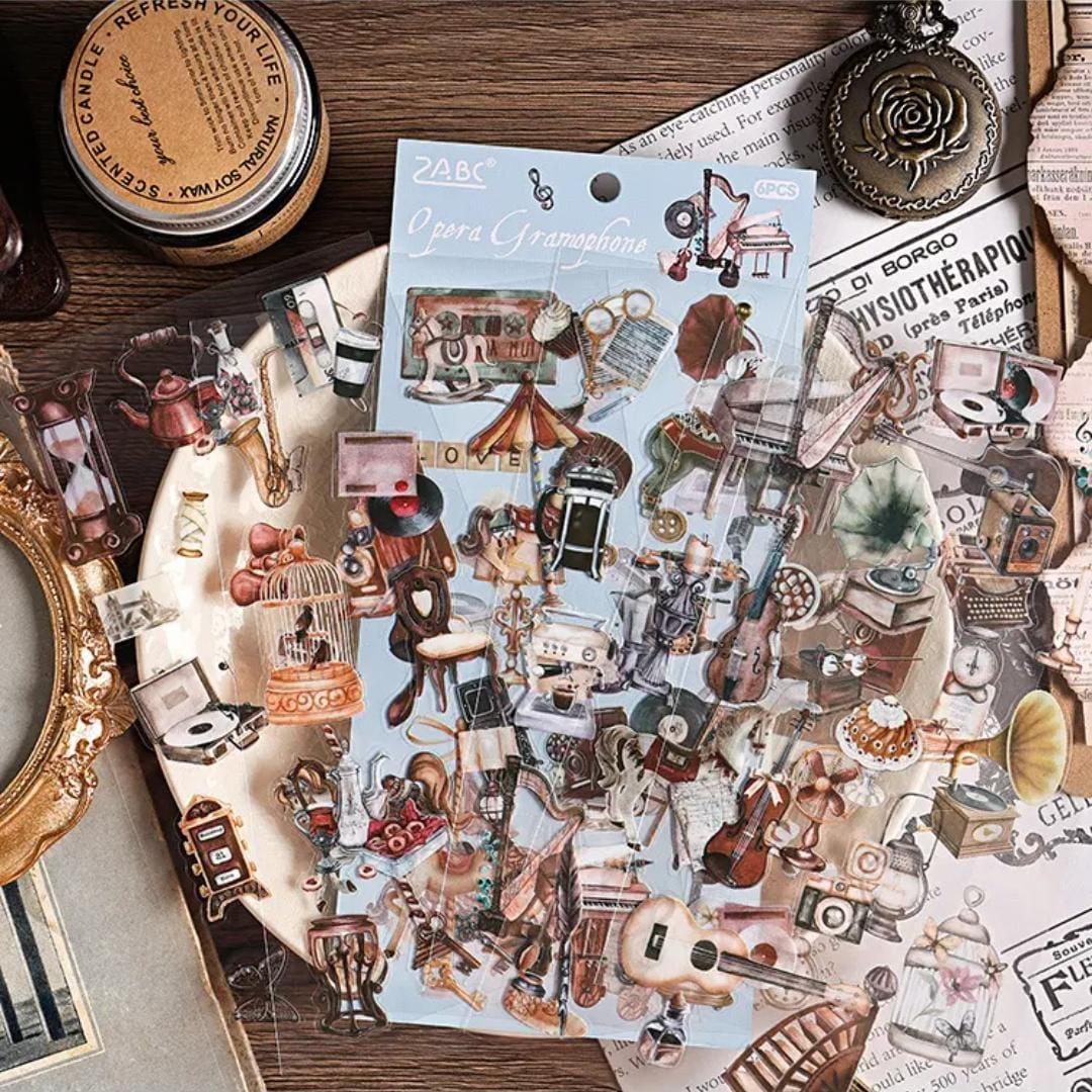 Premium Fantasy-Themed Journaling Stickers – Pack of 6 Sheets – Magical Aesthetic Stickers for Scrapbooking & Planners