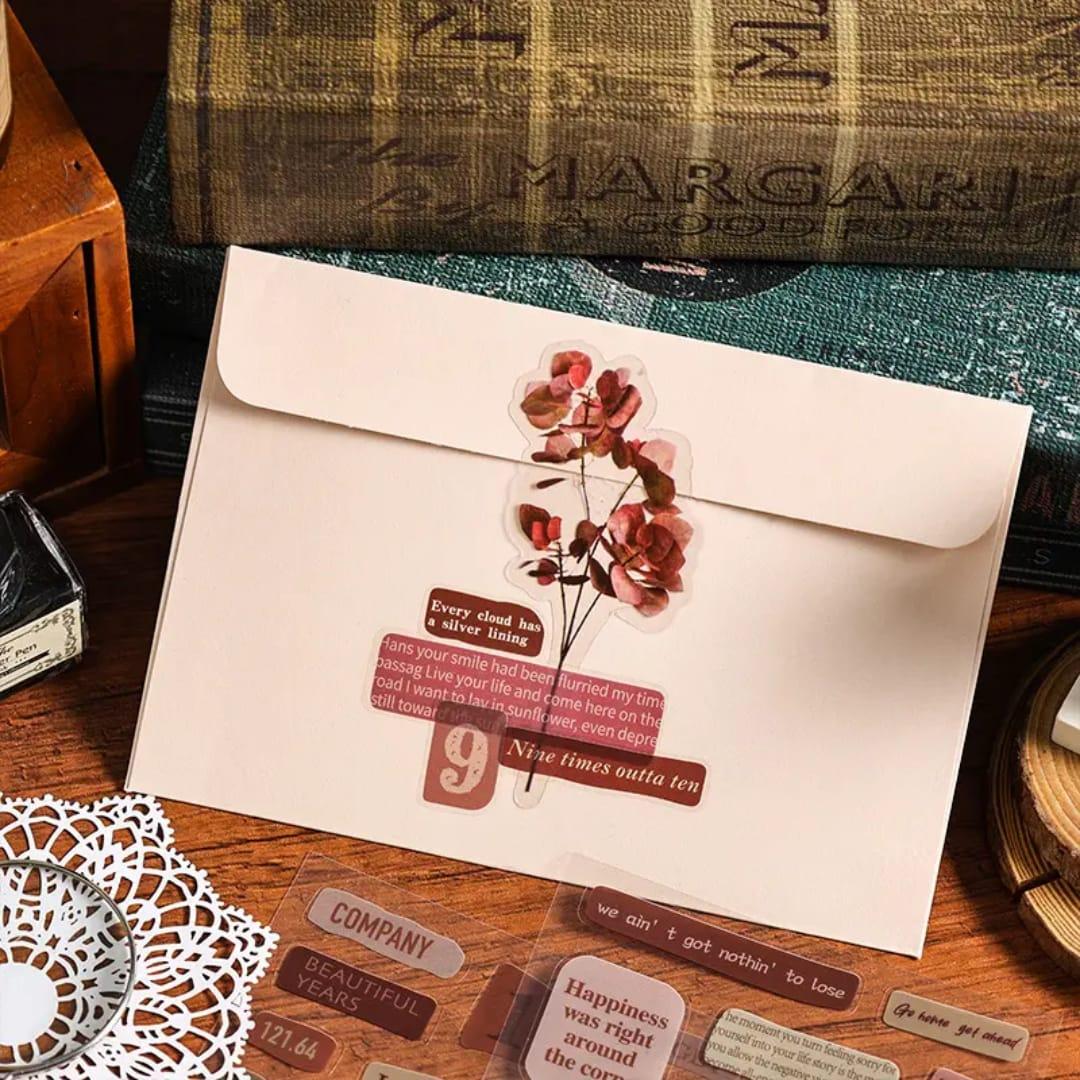 Premium English Quote Stickers – Pack of 6 Sheets (100mm x 105mm) – Motivational Stickers for Journaling & Scrapbooking