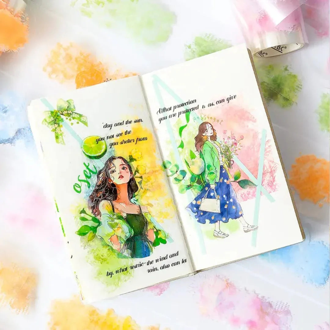 ( ) Premium Pastel Transparent Water & river Washi Tape  50mm x 2m  pack of 1 washi tape