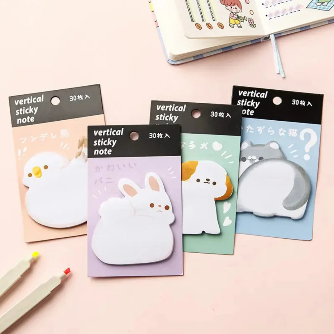 Mini Cute Animal Sticky Notes | 30 Sheets 3x3