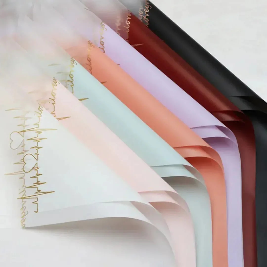 Premium Hearbeat Wrapping Paper Sheets (Pack of 20 Sheets) | Gift Wrappers | Premium 2026 Edition