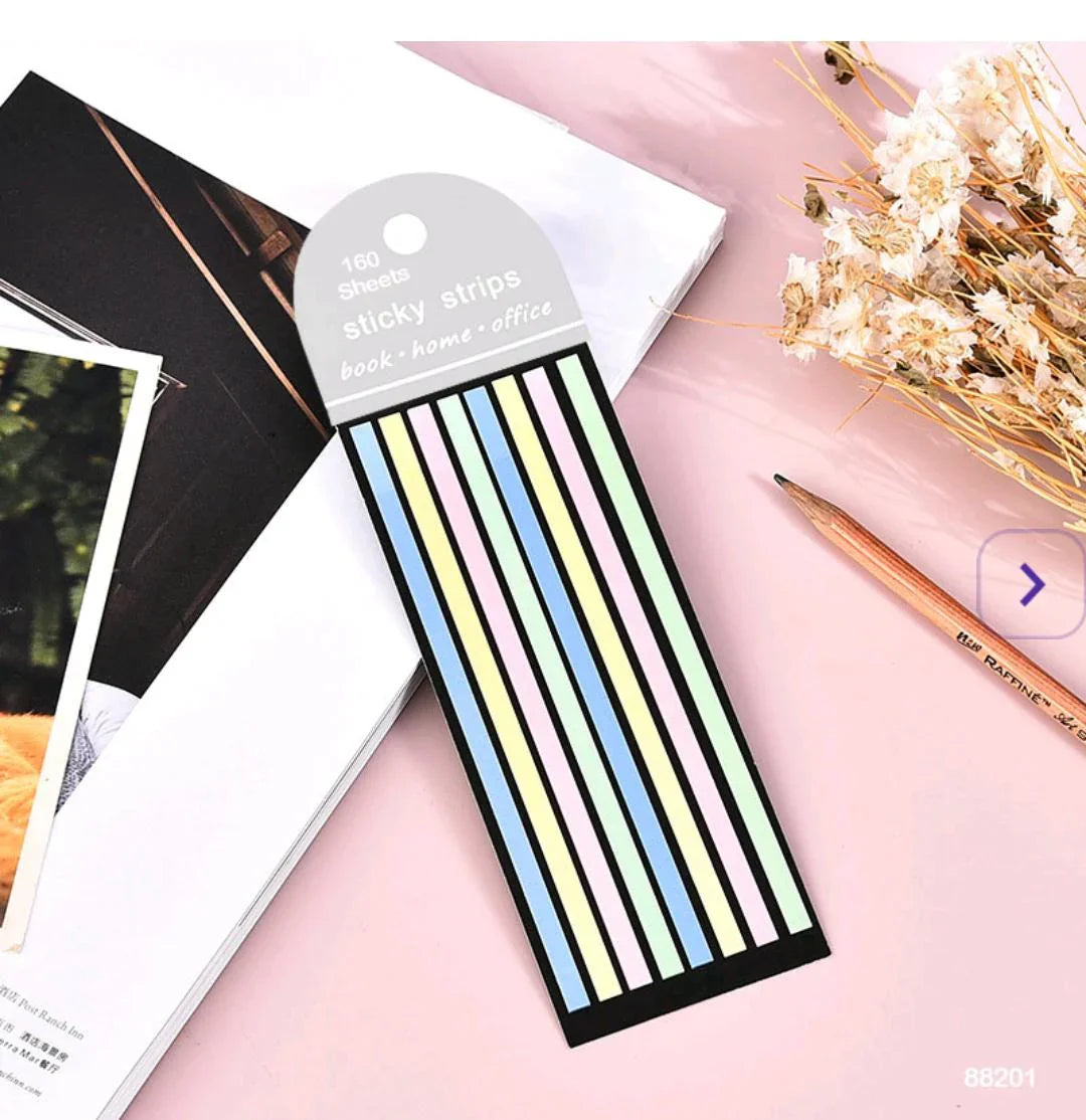 Sticky Notes Pastle 8 Stripe 14Cmx5Mm (88201)
