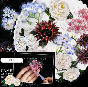 Pmtzb40169 Papermore Flower Sticker 10Pc