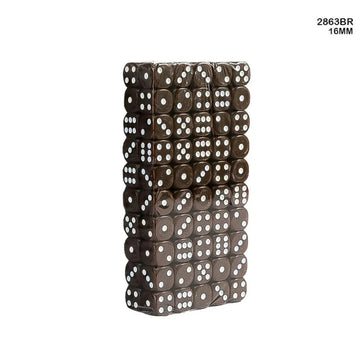 2863Br Dice Brown 100Pcs 16Mm