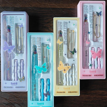 – Dreamy Pastel Premium Fountain Pen Set | Smooth Rainbow Nib, Comfortable Grip & Extra Ink Cartridges
