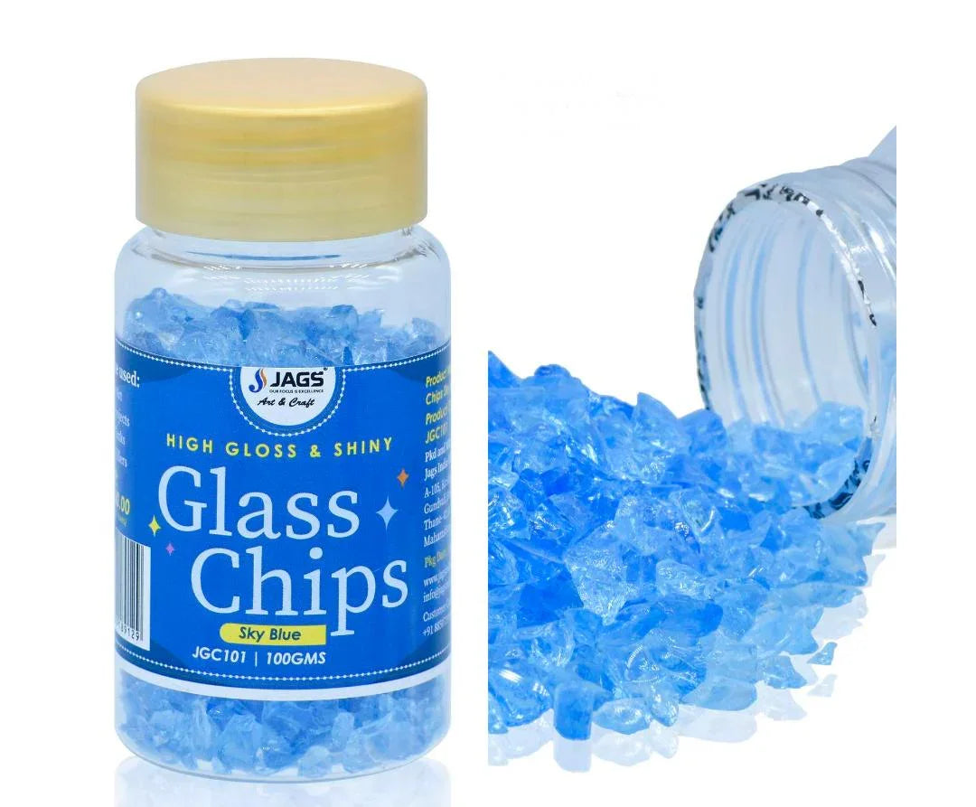 Jags Glass Chips 100GMS Sky Blue JGC101