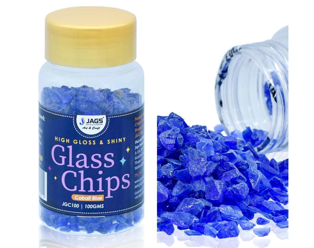 Jags Glass Chips 100GMS Cobalt Blue JGC100