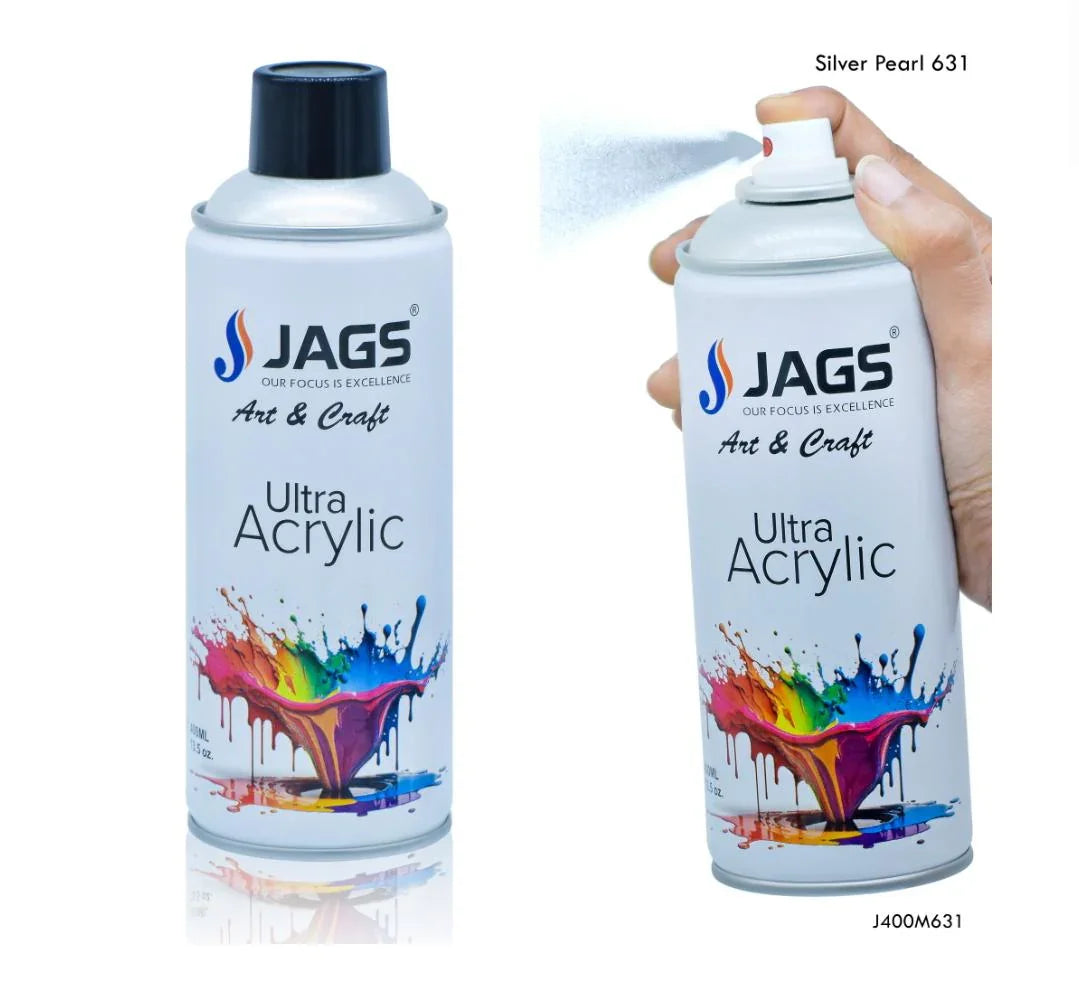 Jags Spray Ultra Acrylic 400ml Silver Pearl 631 J400M631