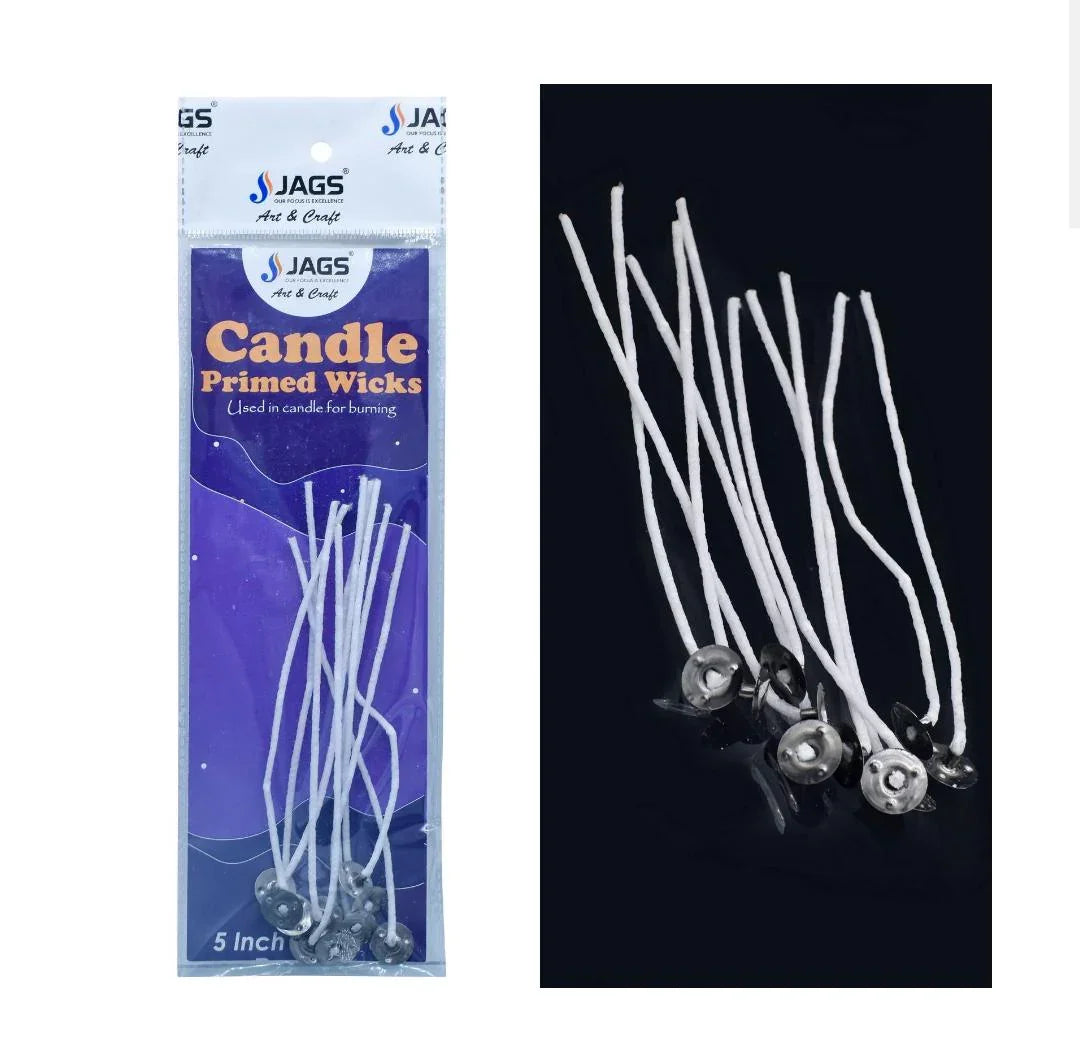 Candle Primed Wicks With Tab 5 Inch Pack OF 10Pics CPWW01
