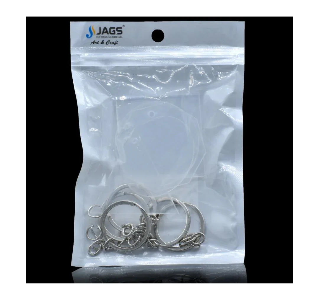 Acrylic Clear Keychain Set Of 5 Pcs With Ring AKSO00