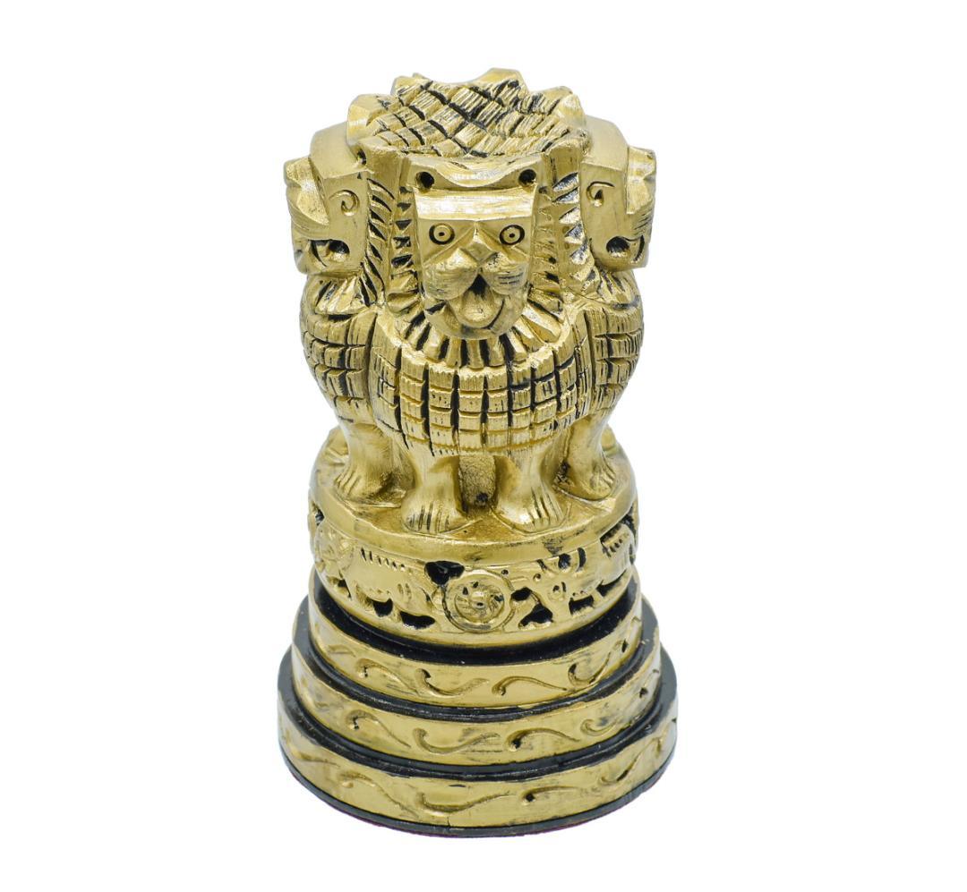 Wooden Ashoka Head Decoration Antique Colour 5 Inch WAHD02