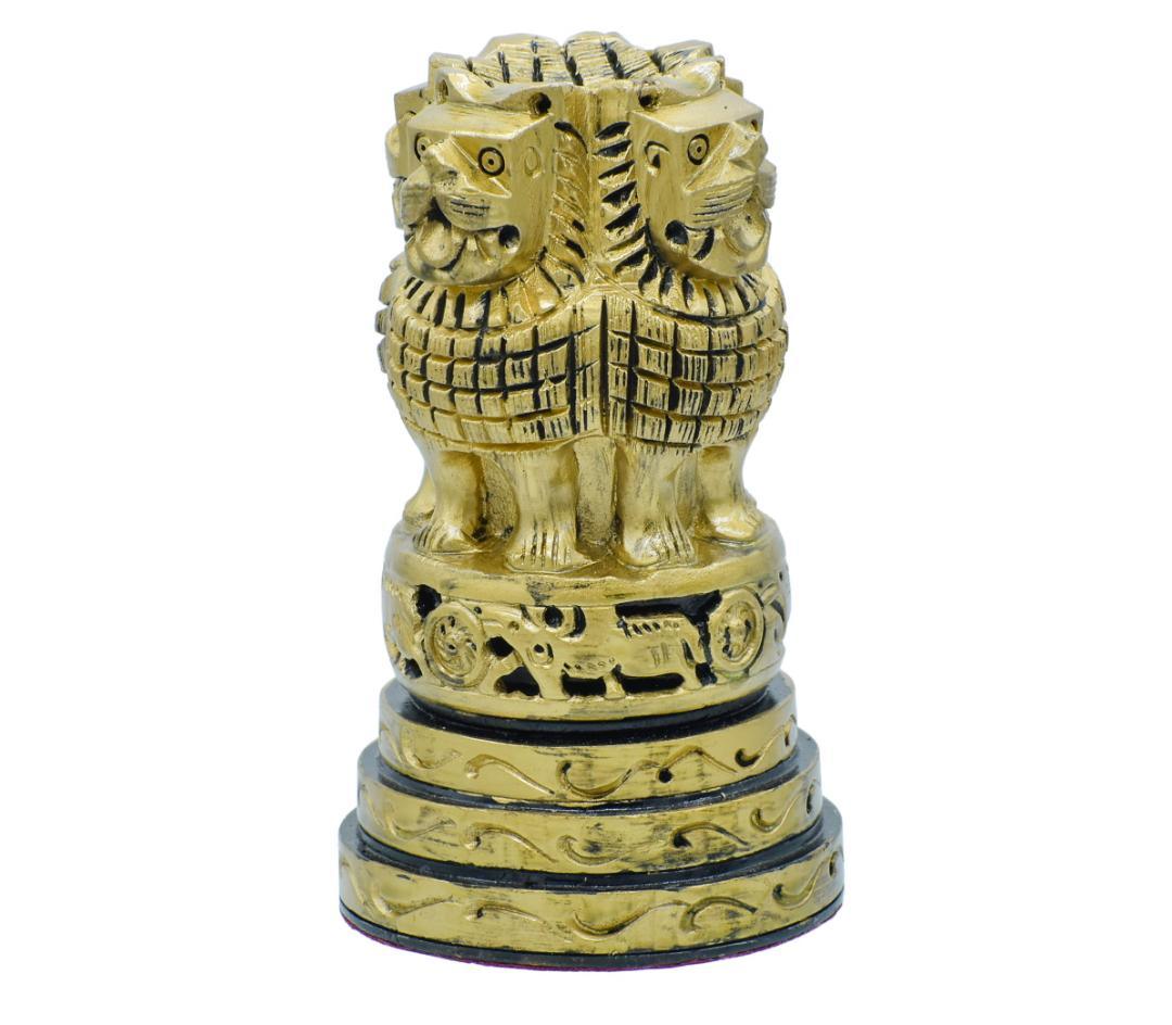 Wooden Ashoka Head Decoration Antique Colour 5 Inch WAHD02