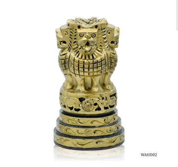 Wooden Ashoka Head Decoration Antique Colour 5 Inch WAHD02