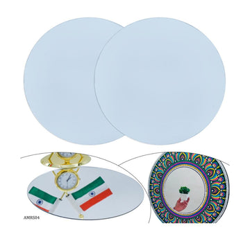 Acrylic Mirrors Round Silver 6 Inch Set 2 Pics AMRS04