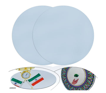Acrylic Mirrors Round Silver 4 Inch Set 2 Pics AMRS02