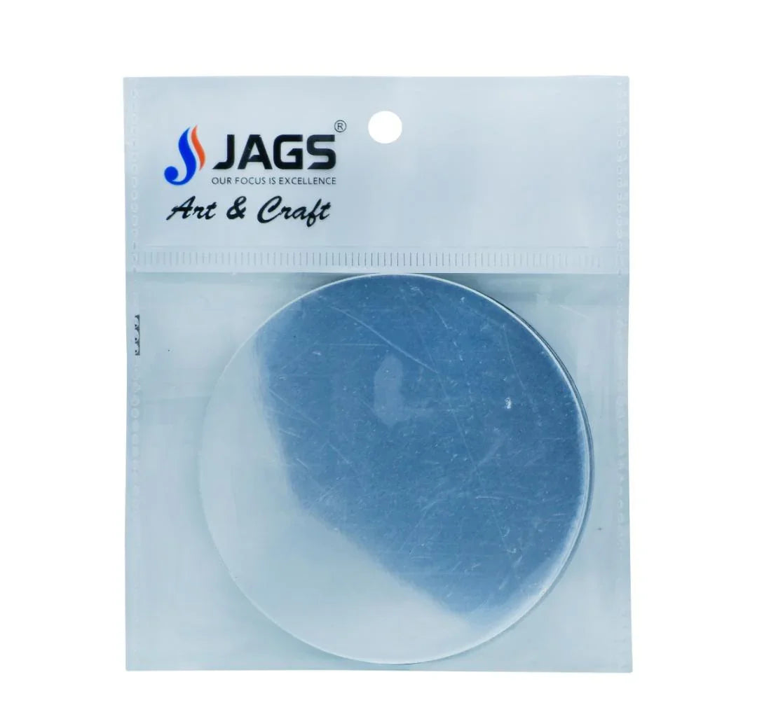 Acrylic Mirrors Round Silver 3 Inch Set 2 Pics AMRS01