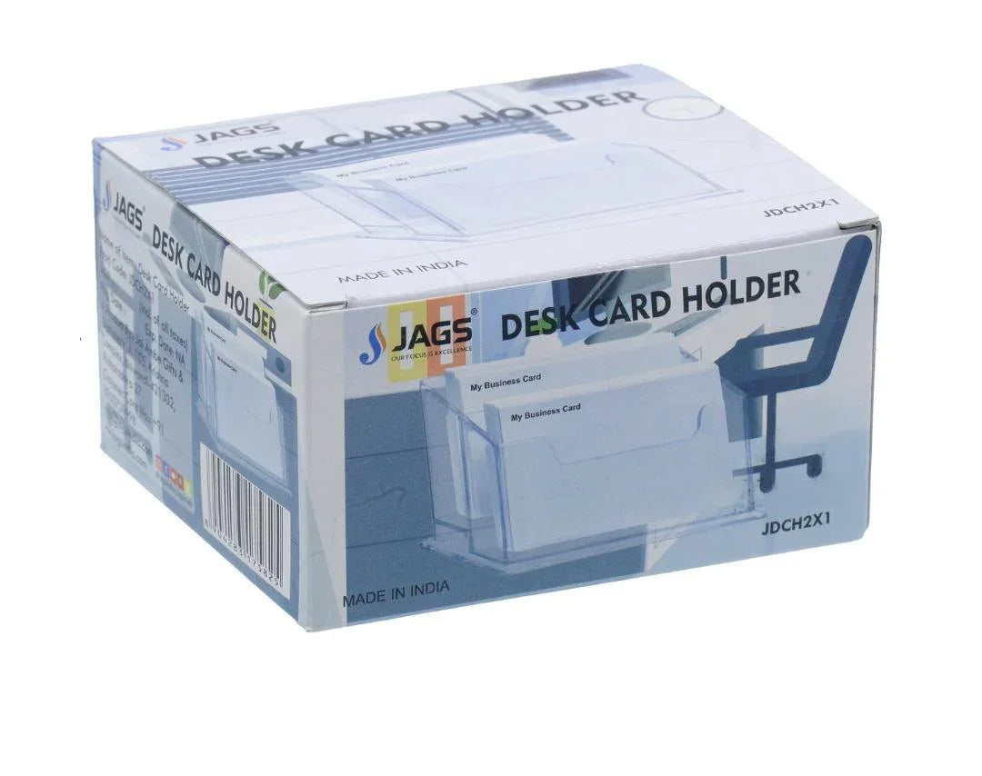 Jags Desk Card Holder Clear 2 In 1 JDCH2X1