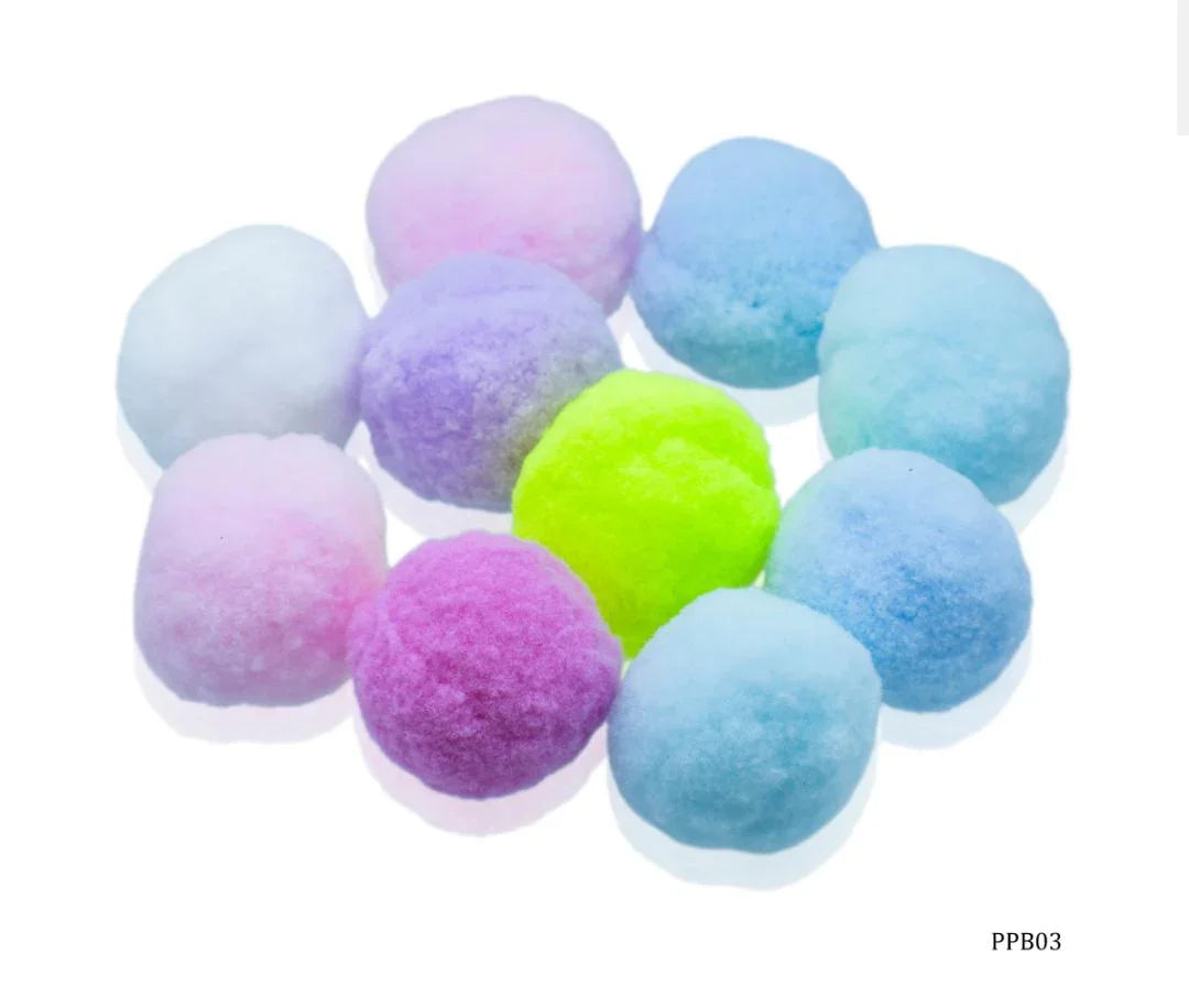 Poam Poam Ball Pastel Colors 4CM 10Pics PPB03