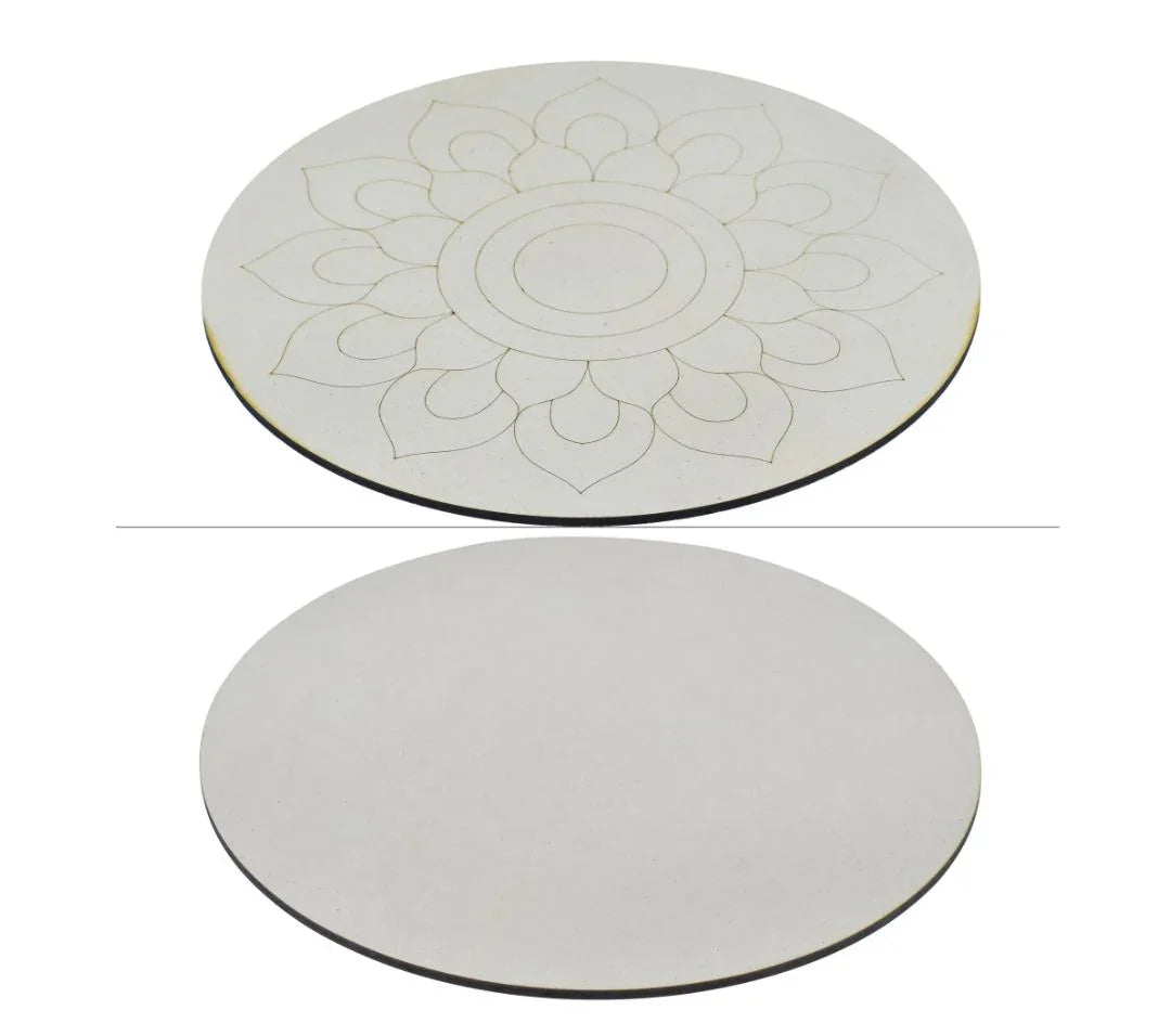 MDF Cutout 4MM Round 10 Inch For Lippen Art Lined MC4139