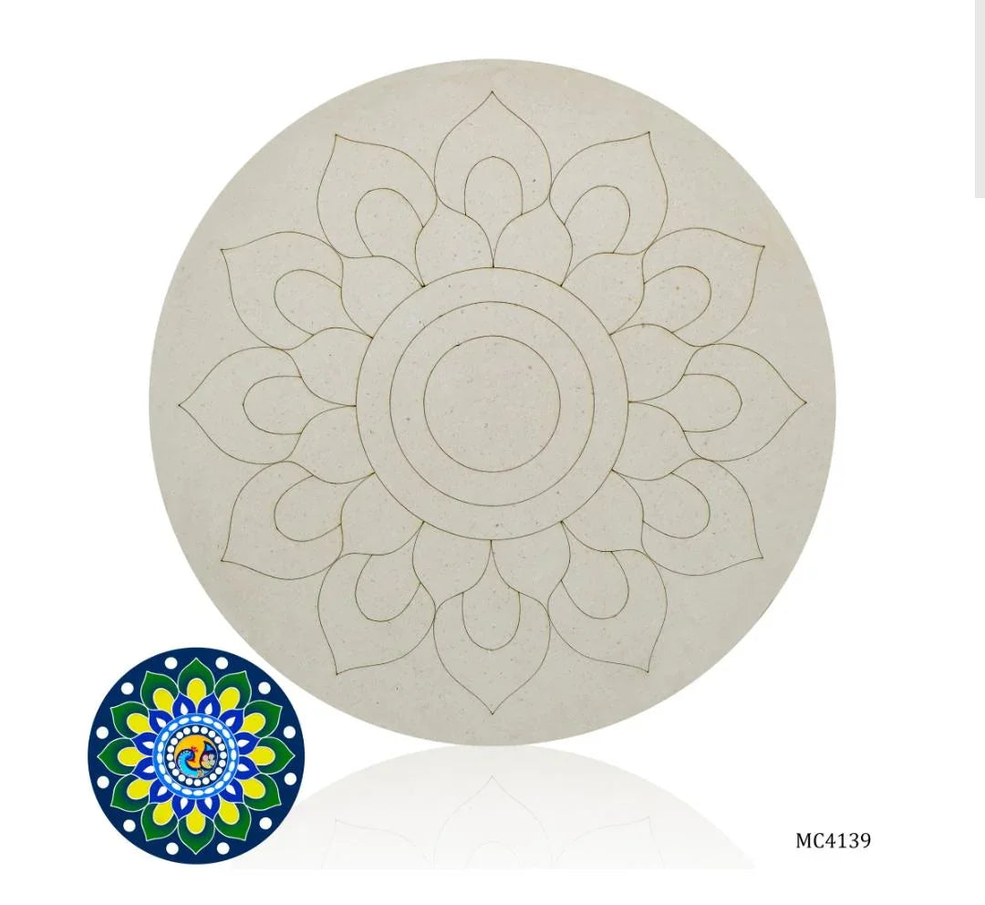 MDF Cutout 4MM Round 10 Inch For Lippen Art Lined MC4139