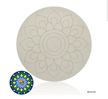 MDF Cutout 4MM Round 10 Inch For Lippen Art Lined MC4139